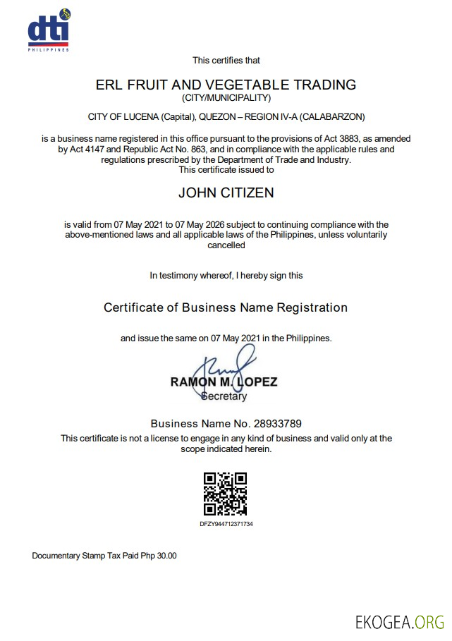 Interprète privé du Département du commerce et de l'industrie des Philippines (DTI)